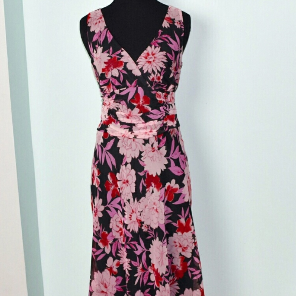 Speechless Pink & Black Floral Print Dress